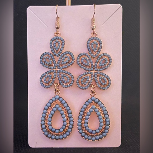 Stella & Dot Capri Turquoise Earrings- NWOT Perfect for Spring and Summer! - Picture 8 of 9